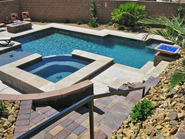 Newly built Las Vegas pool includes waterfall feature, fire bowls ... Newly built Las Vegas pool includes waterfall feature, fire bowls ...