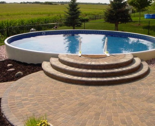 Minnesota Family Enjoys New Paver Patio Pool And Firepit