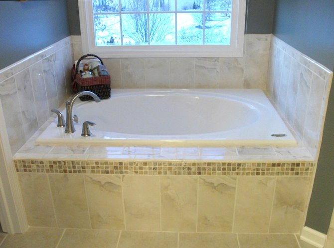 Bathroom With Garden Tub Angie S List Bathroom Remodel With Garden Tub Tile Surround