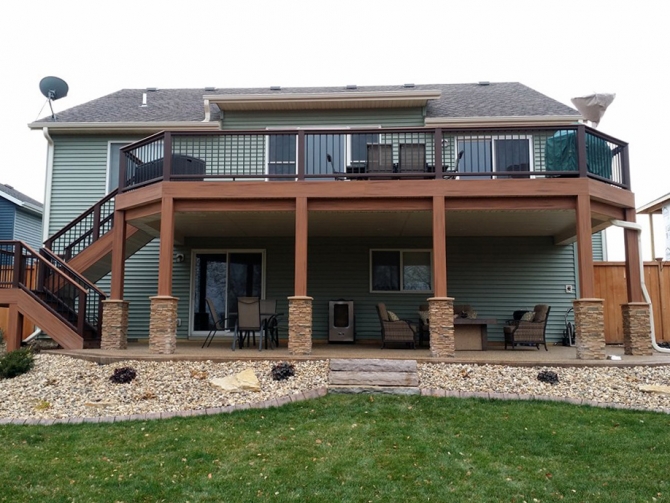 Composite Deck on Two-Story Home | Angie's List