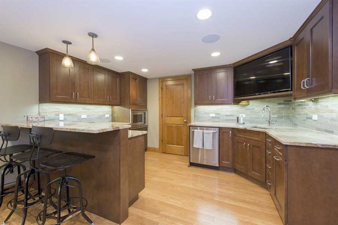 Kitchen With Maple Cabinets And Onyx Countertops Angie S List