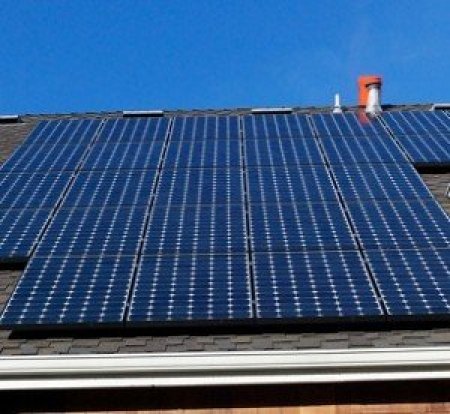 solar panel installation on roof