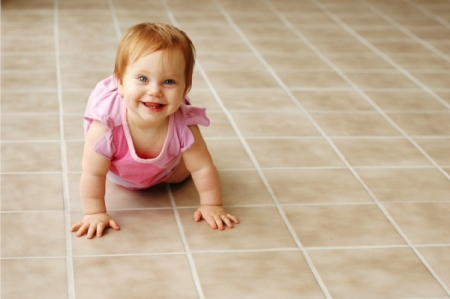 How To Clean Tile And Grout Angie S List Baby Crawling On Tile Floor