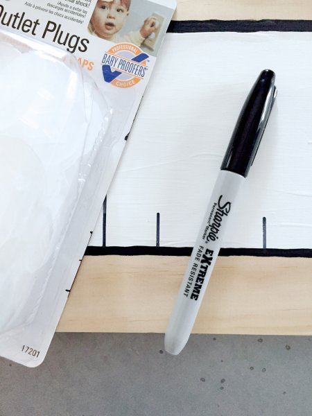 drawing lines for DIY height chart