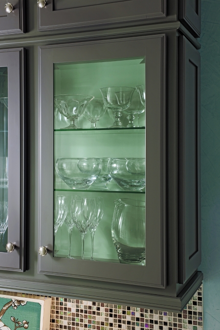 kitchen cabinet with glass doors