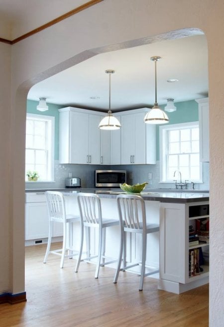 Kitchen island with chairs