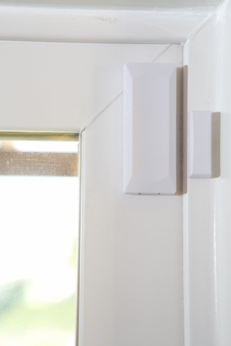 door with security system strip