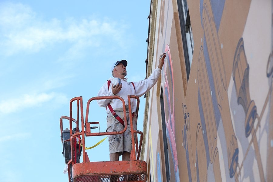 Mural Serves as Angie’s List Campus Marker Angie's List
