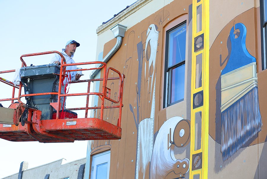 Mural Serves as Angie’s List Campus Marker Angie's List