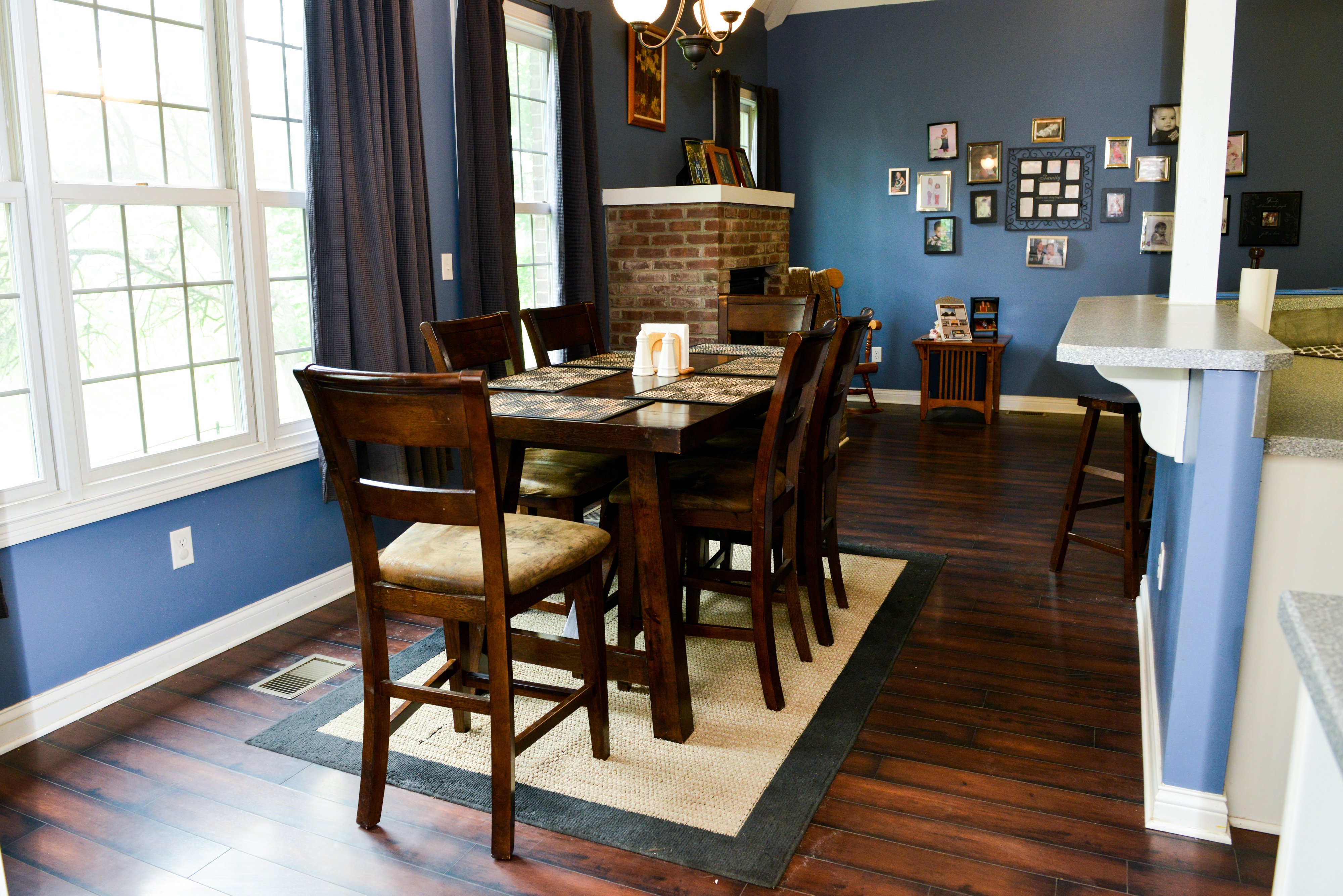 15 Dining Room Curtains Ideas Angie S List Comfortable Contemporary Dining Room With Blue Walls White Trim Dark Curtains And