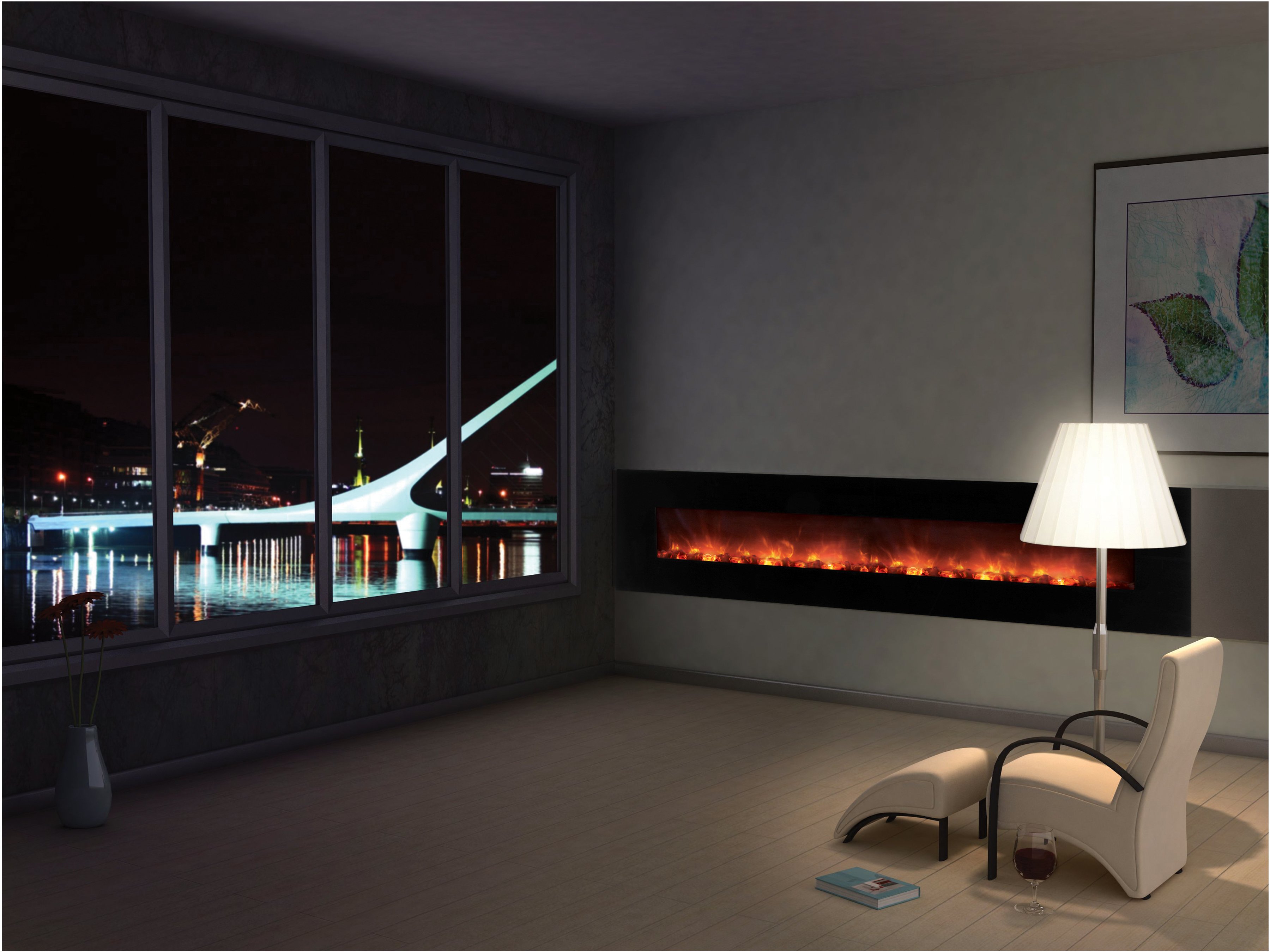 Cityscape Night View Electric Fireplace. Modern Electric Fireplaces Angie's List cityscape night view electric fireplace. modern electric fireplaces angie's list