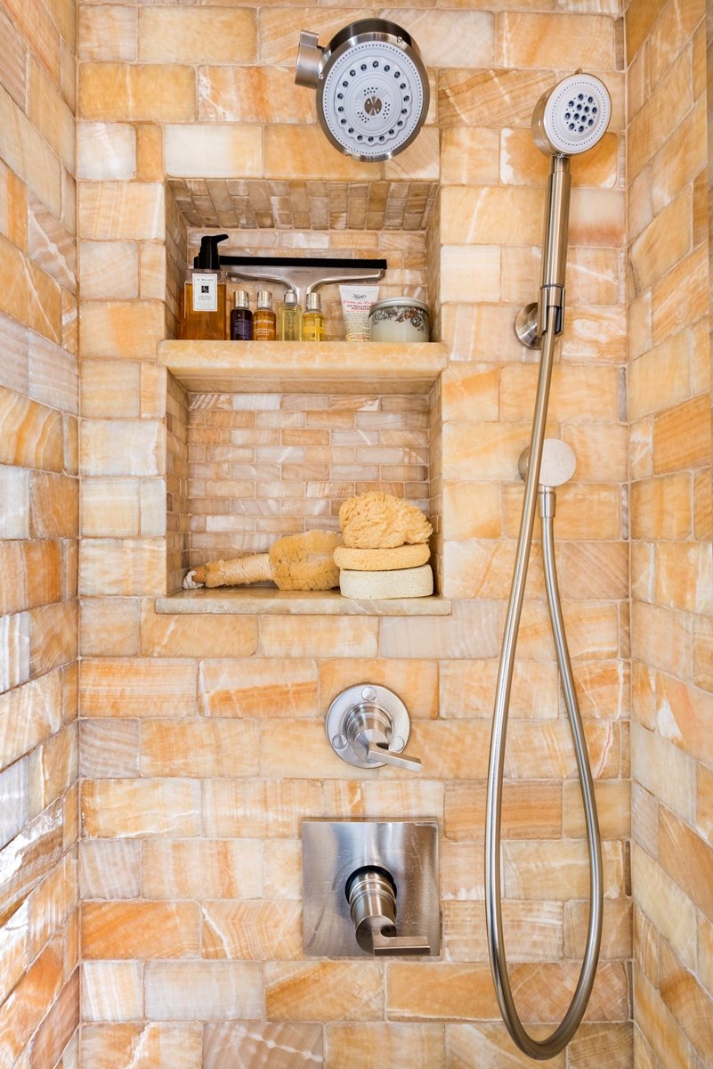 custom tile shower niche