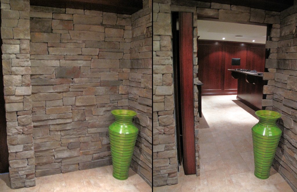 stone wall with hidden door