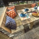 patio table set made from wood pallets