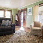 Living Room Lighting Ideas Living room with the front door ajar