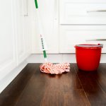hardwood floors, mop, bucket