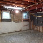 unfinished basement before remodel
