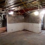 unfinished basement before remodel