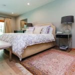 Master bedroom with ceiling lights