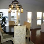 chandelier in dining room