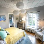 Lamp and pendant light in bedroom