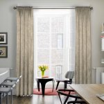 15 Dining Room Curtains Ideas Angie S List Modern Dining Room With Off White Curtains In A Subtle Pattern Framing Tall