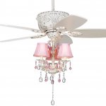 ceiling fan accented with a chic chandelier