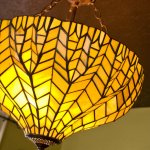 stained glass shade chandelier