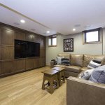 basement remodel with new media room
