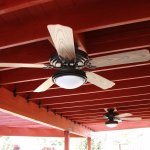 ceiling fan installed in outdoor patio area