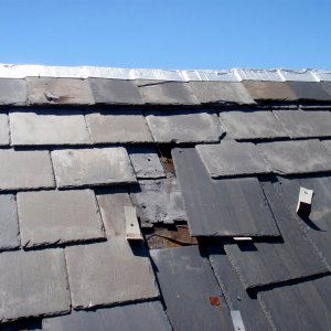 How Much Does A Slate Roof Cost Angie S List Broken Slate Tiles Slipping From Roof