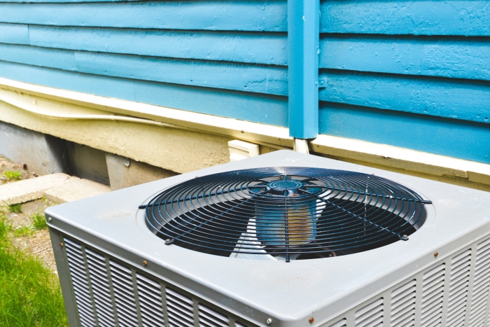 A/C unit on side of house