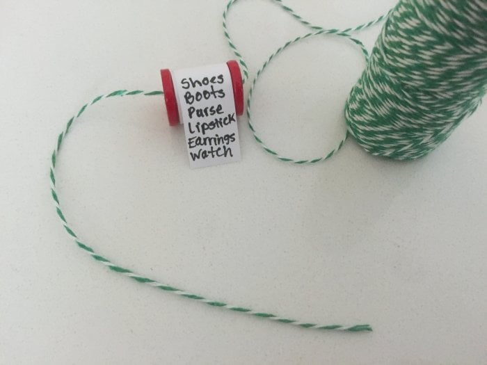 Sting through spool ornament