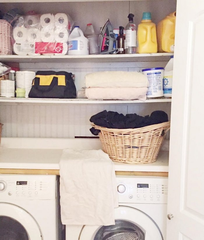 Boring Laundry Closet Remodel To French Country Cinderella Angie S Diy Expert Courtney Allison 039 S Laundry Room Refresh Before