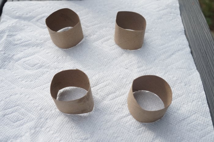 Simple cardboard rolls from paper towels or wrapping paper will work perfectly for your napkin rings. (Photo by Deb Foglia)