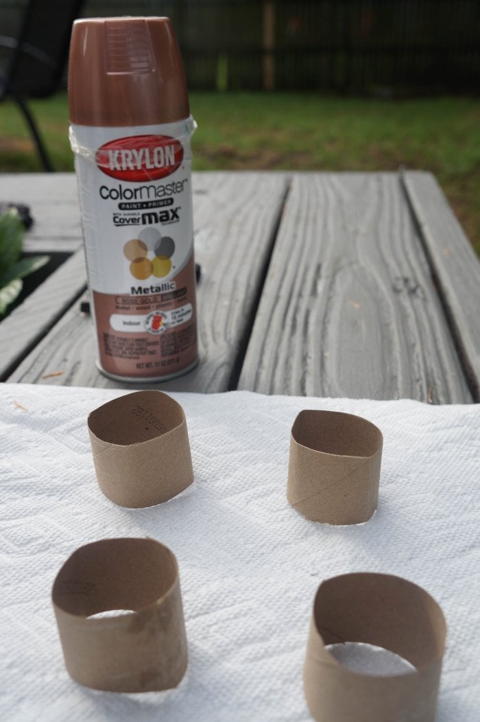 Copper is very popular this year, so grab some copper spray paint from your craft store. (Photo by Deb Foglia)