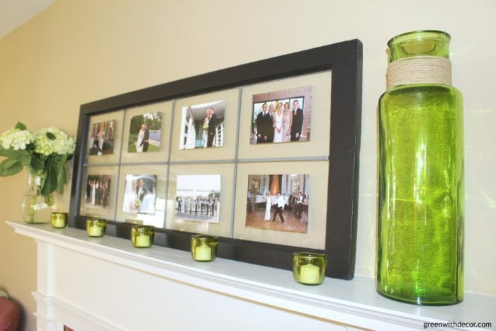 reclaimed window picture frame DIY project