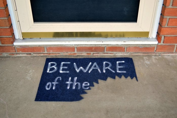 DIY Halloween doormat