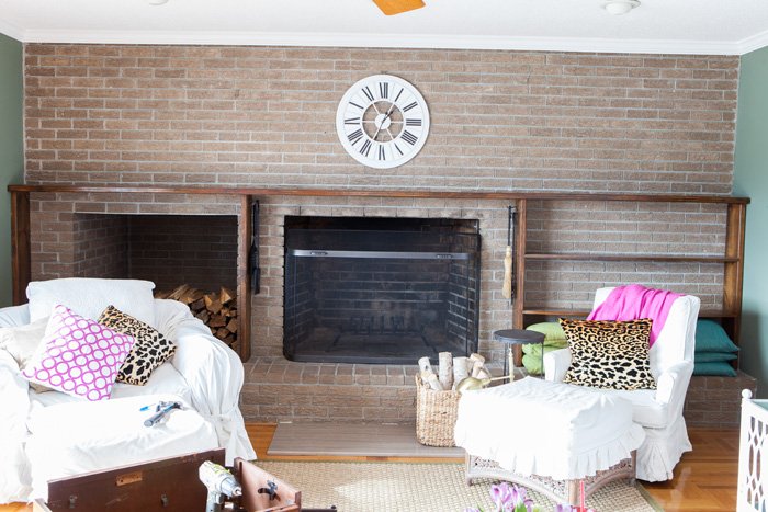 before and after fireplace makeover