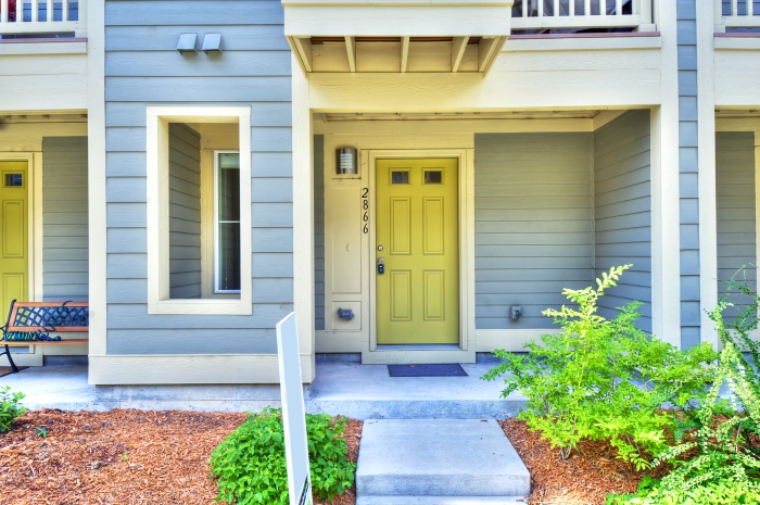 yellow front door