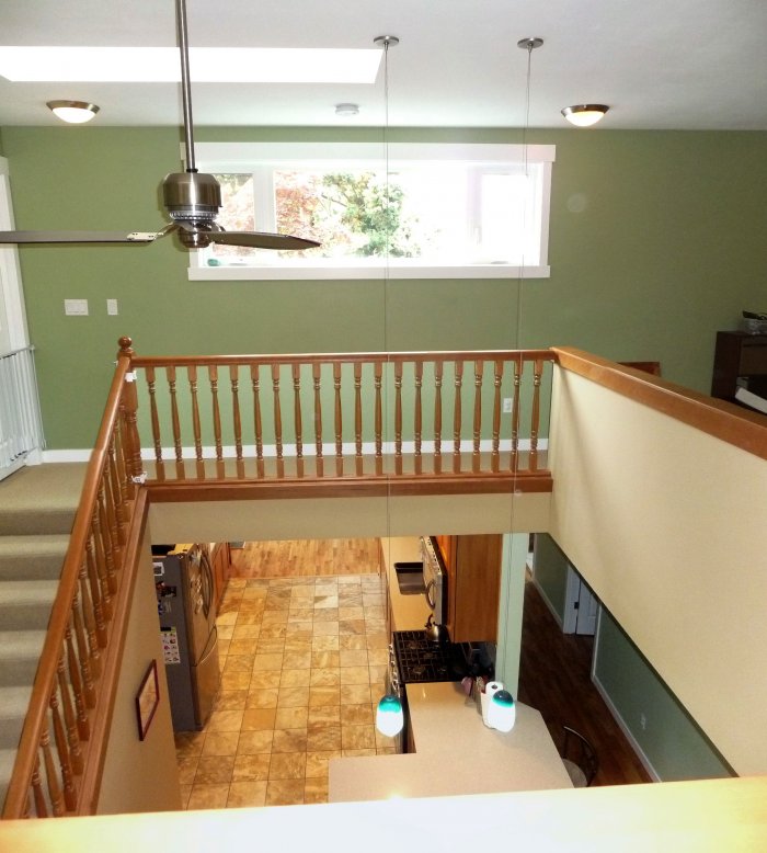 atrium overlooking kitchen remodel