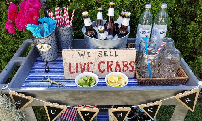 summer drink cart