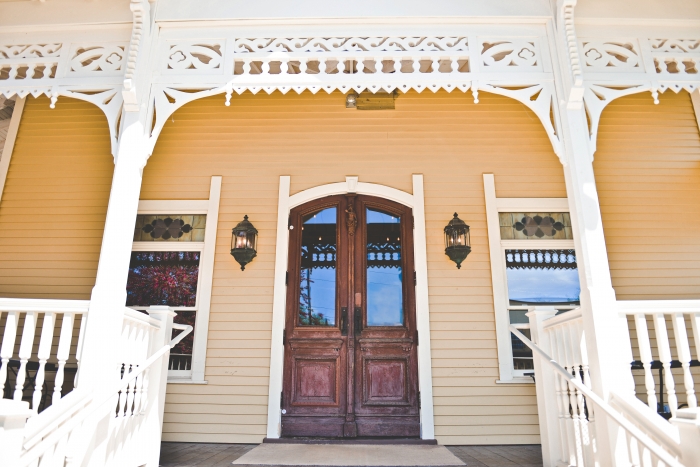 wooden front door