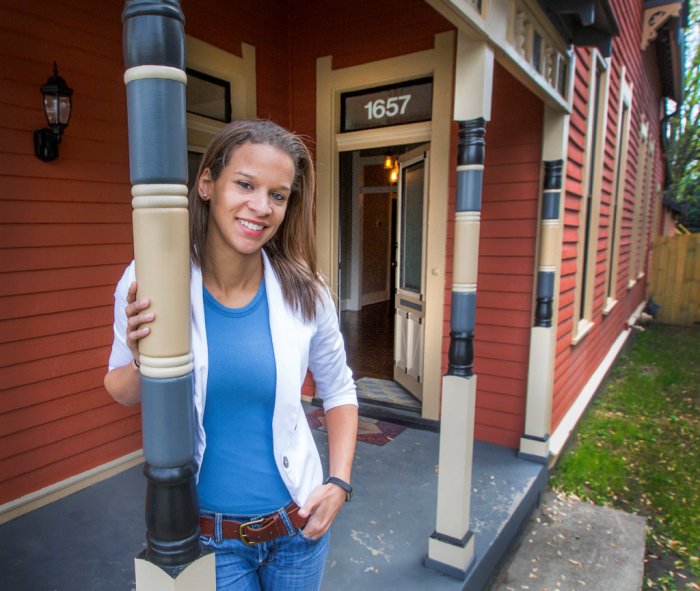 Lilly employee and Herron-Morton Place resident Stephanie Wolff