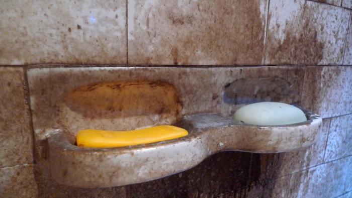 bar soap in shower