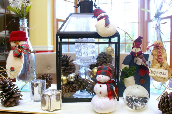 winter table centerpiece