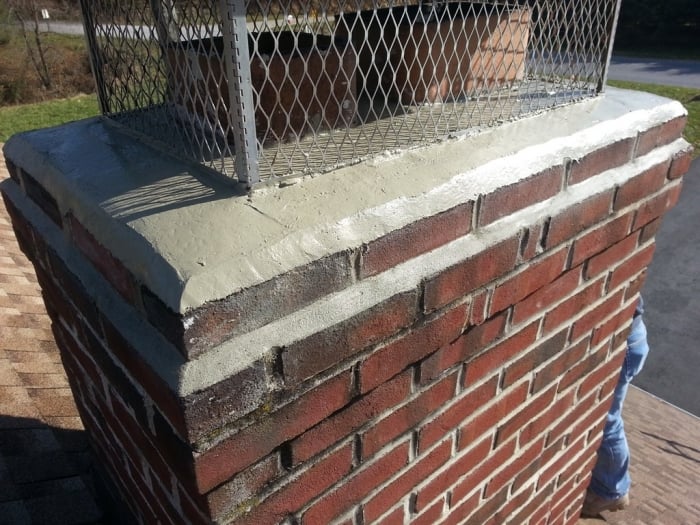 Chimney with a chimney cap