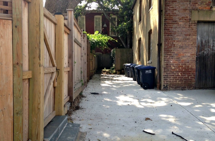 D.C. alley behind a rowhouse