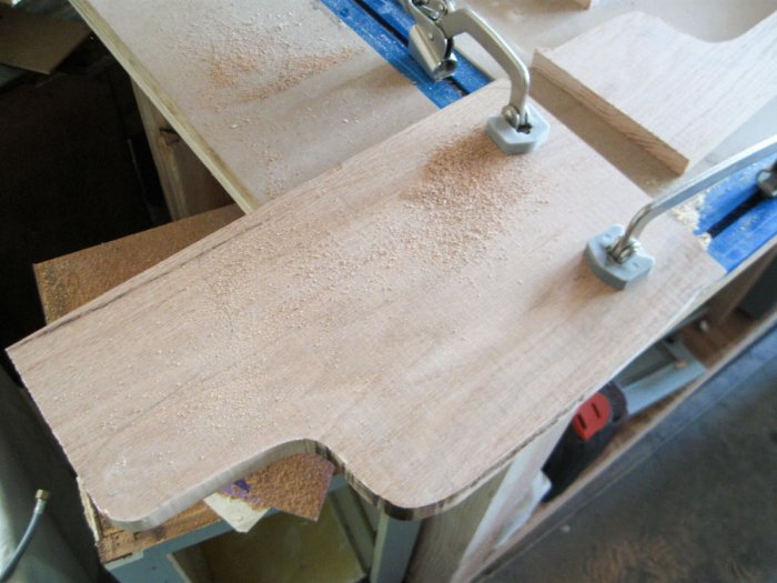 cutting out DIY cutting board on jigsaw