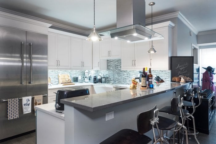 kitchen remodel with bar